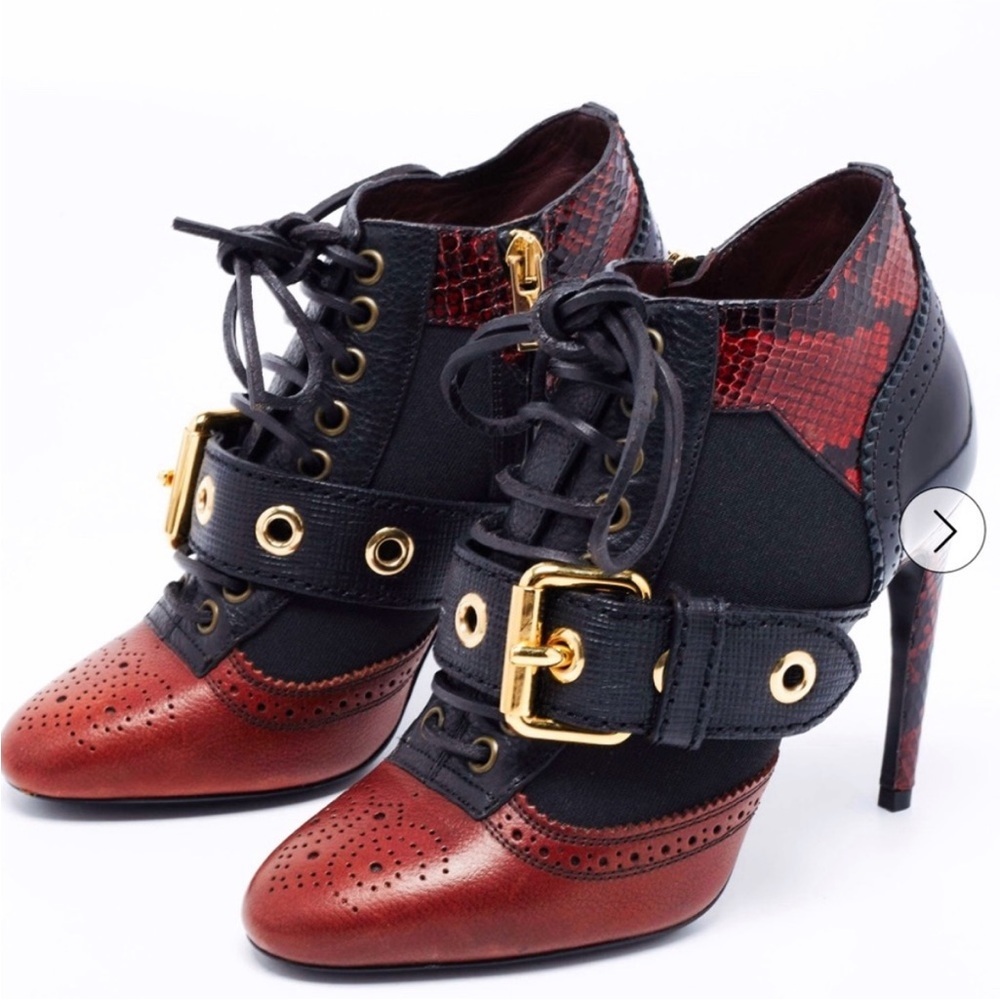 Burberry Black/Brown Python And Leather Buckle An… - image 3